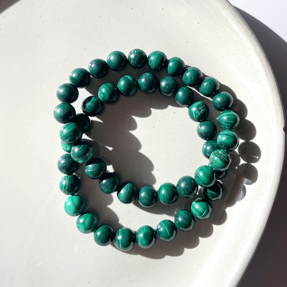 8mm Stretchy Malachite Crystal Bracelet